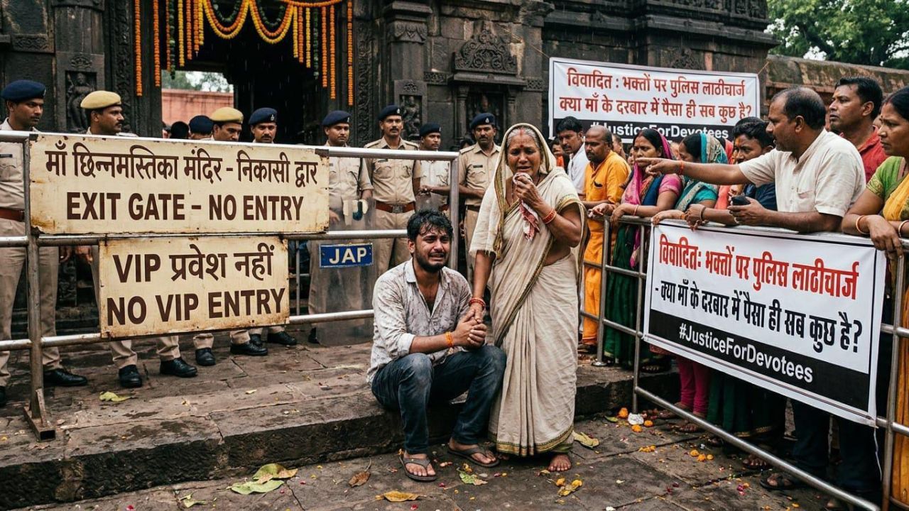 रजरप्पा मंदिर में आस्था पर प्रहार—पुलिसिया बर्बरता और 'वीआईपी दर्शन' के खेल का पर्दाफाश