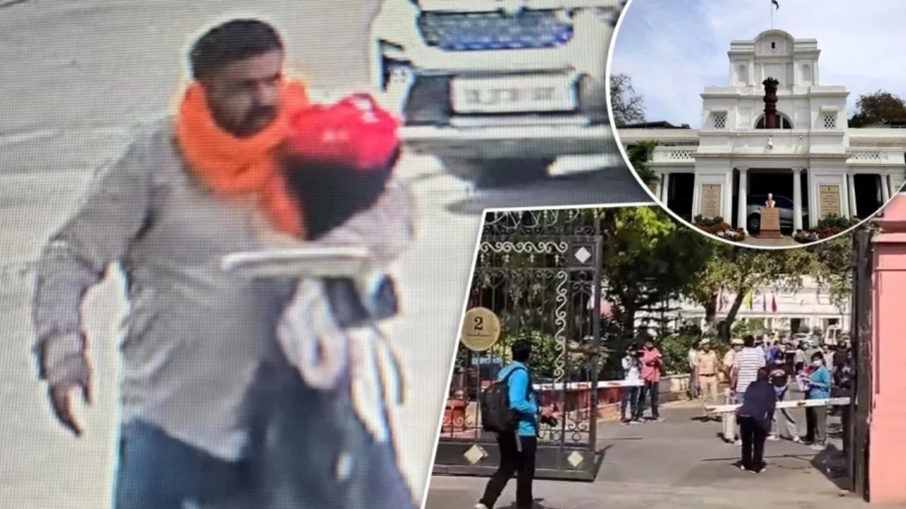 दिल्ली में सनसनी विधानसभा गेट तोड़कर अंदर पहुंचा शख्स पुलिस ने दबोचा