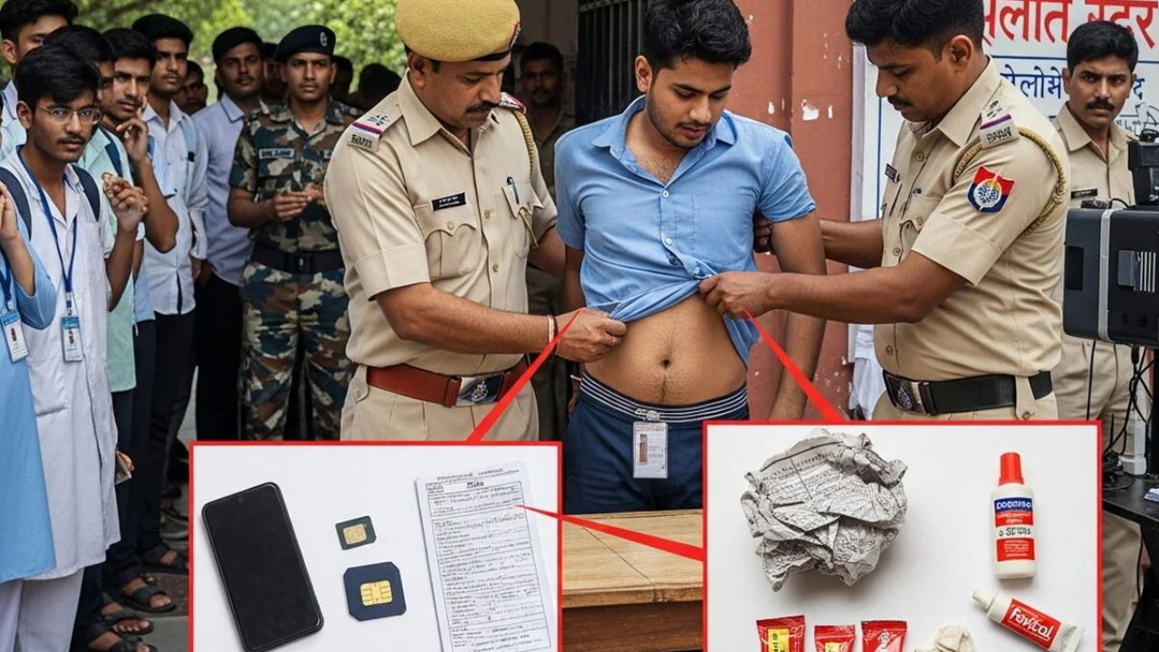 NEET री-एग्जाम में हाईटेक नकल का खुलासा, वॉशरूम में छिपाया मोबाइल; छात्र गिरफ्तार